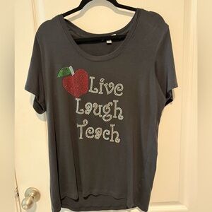Live Laugh Teach Shirt - Black